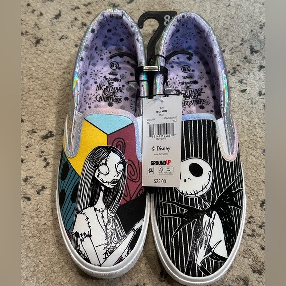 Brand New Disney The Night Before Christmas Jack & Sally Slide On Loafer Shoes - Picture 6 of 6